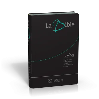 Bible SG21 gros caractères souple noire argent