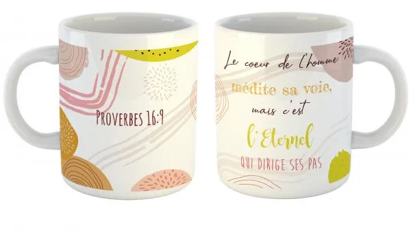 Mug Le coeur de l'homme médite sa voix - Proverbes 16.9