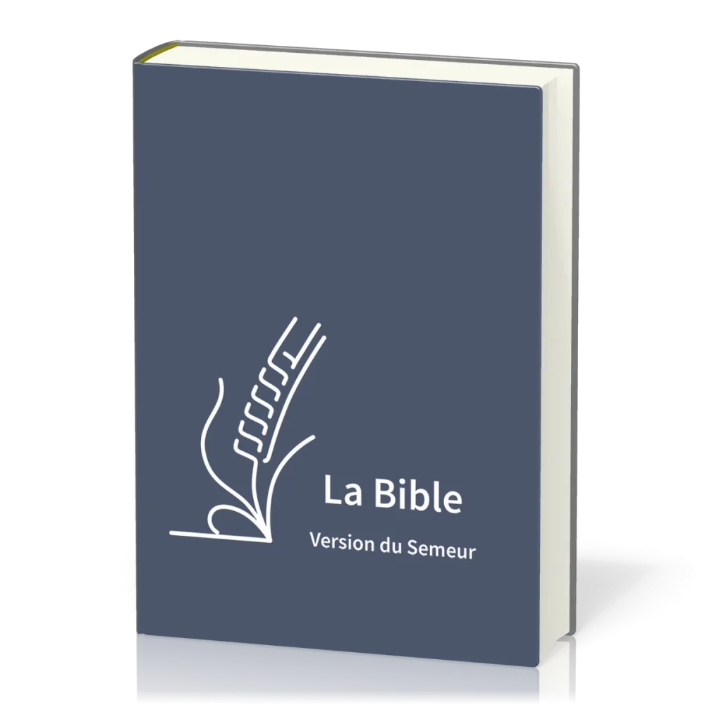 Bible Semeur gros caractères souple textile bleu