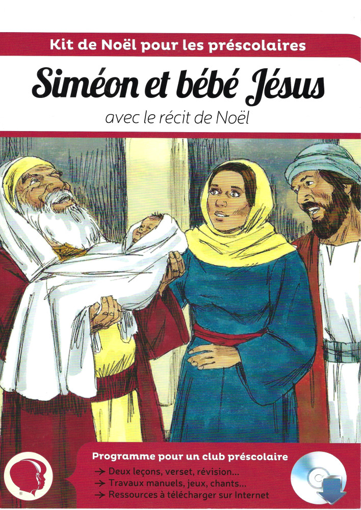 Kit Siméon et bébé Jésus avec le récit de Noël