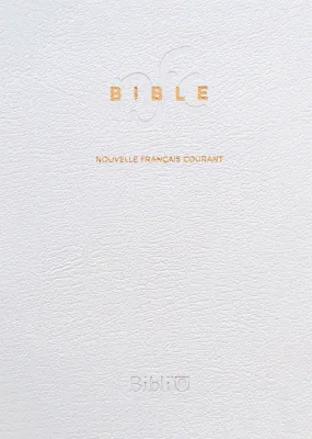 Bible NFC souple blanc or