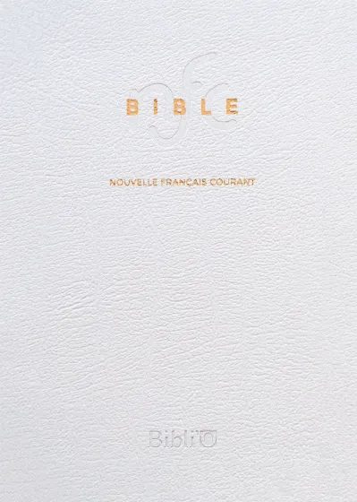 Bible NFC souple blanc or