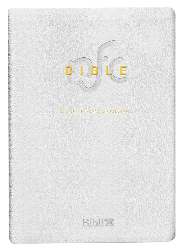 Bible NFC souple blanc or