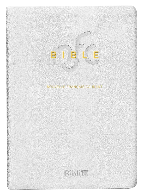 Bible NFC souple blanc or