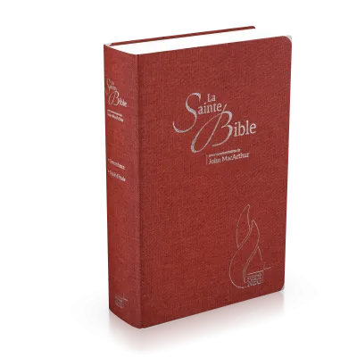Bible NEG MacArthur souple textile carmin