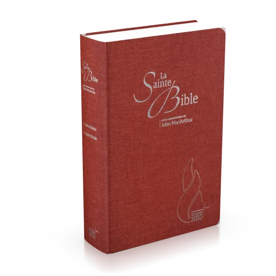 Bible NEG MacArthur souple textile carmin