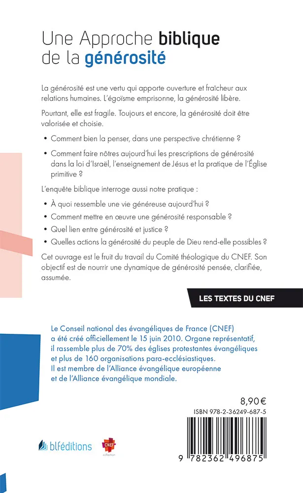 Approche biblique de la générosité