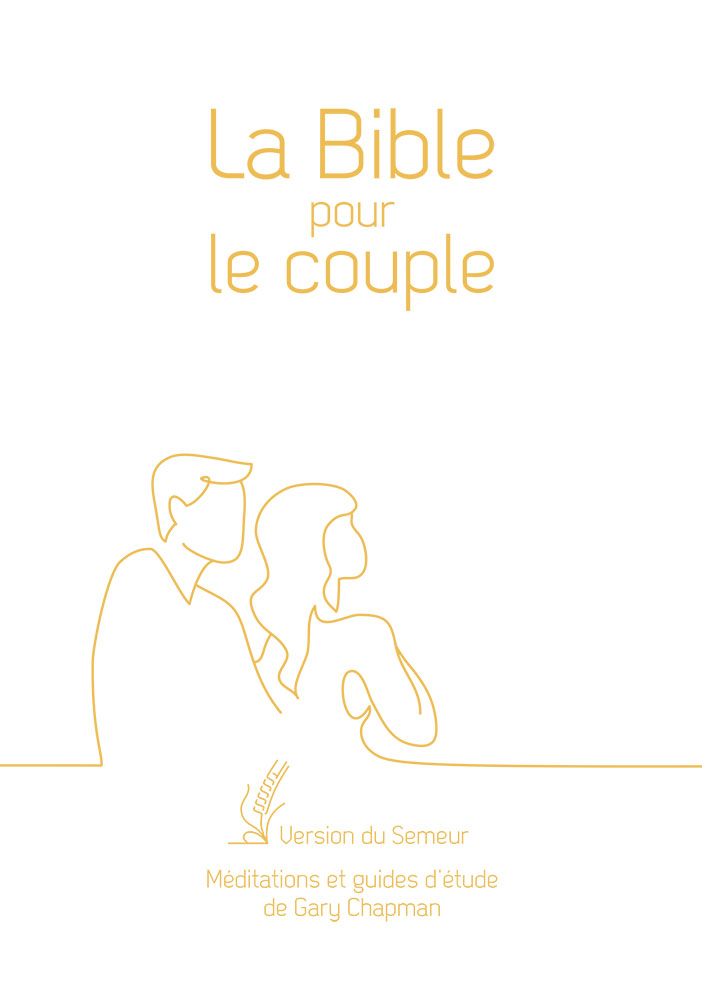 Bible Semeur pour le couple souple blanc or