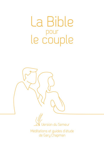 Bible Semeur pour le couple souple blanc or