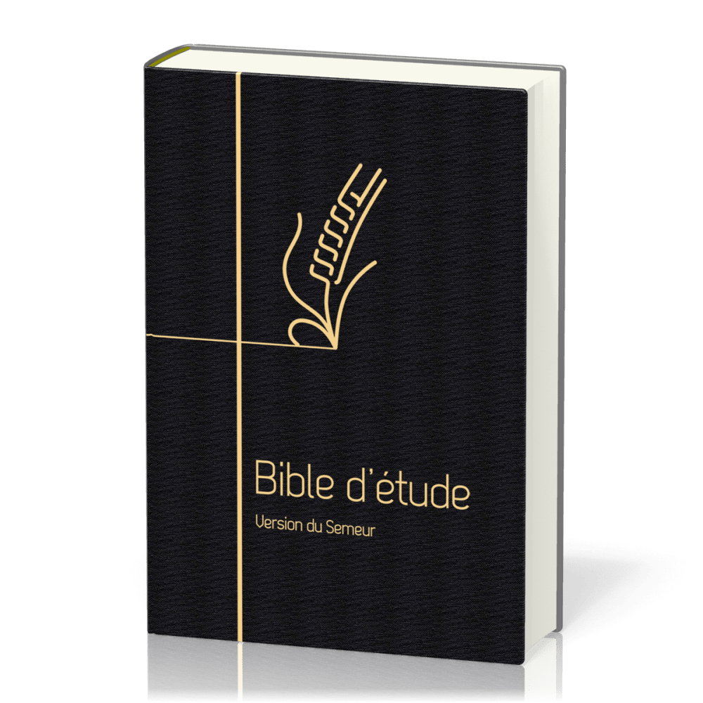 Bible Semeur Etude souple noir or