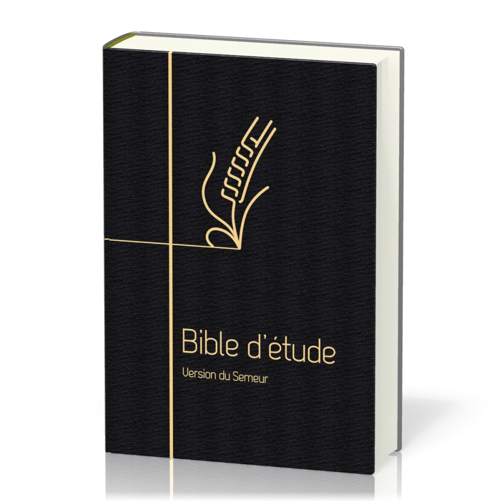 Bible Semeur Etude Souple noir or