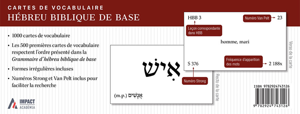 Hébreu biblique de base : Cartes de vocabulaire