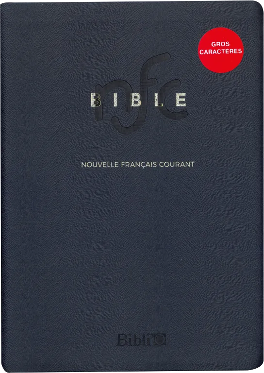 Bible NFC Gros caractères souple bleu