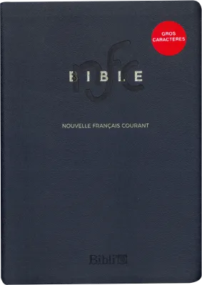 Bible NFC Gros caractères souple bleu