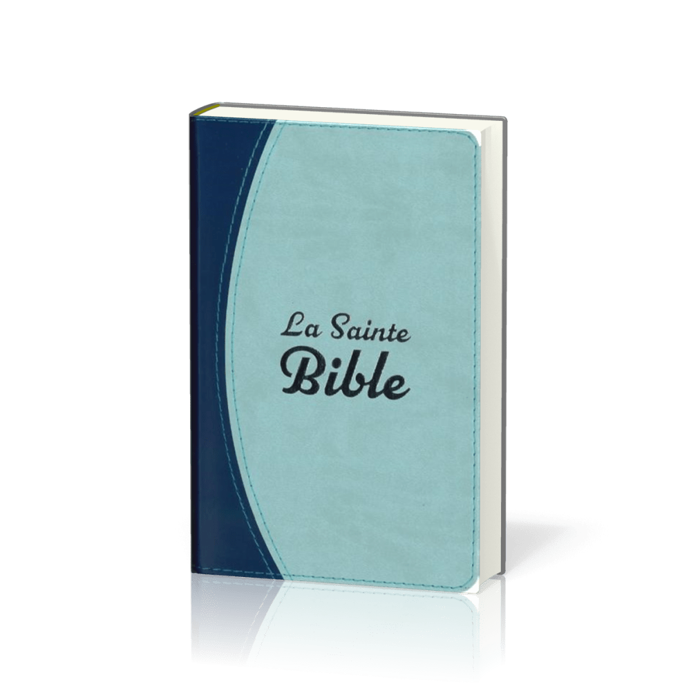 Bible Segond 1910 souple duo bleu argent